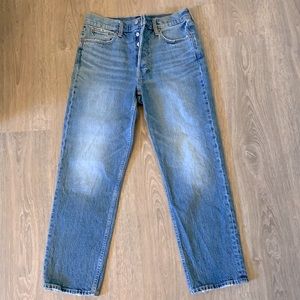 Gap 1969 high waisted cheeky straight jeans.